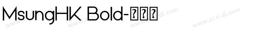 MsungHK Bold字体转换